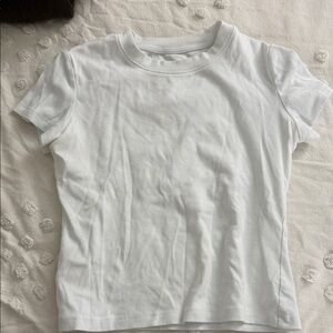 White Short-Sleeve Crewneck Tee